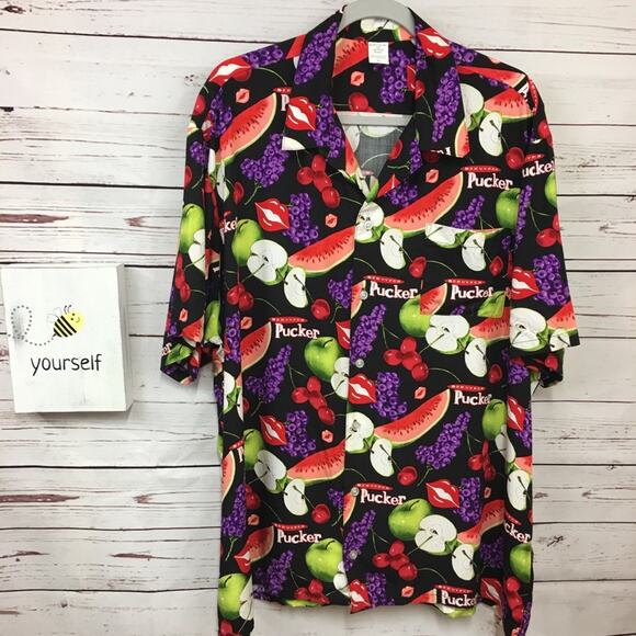 Jim Beam Dekuvper‎ Pucker Button Down Shirt Men’s XL Rare Incentives Shirt - Picture 1 of 5